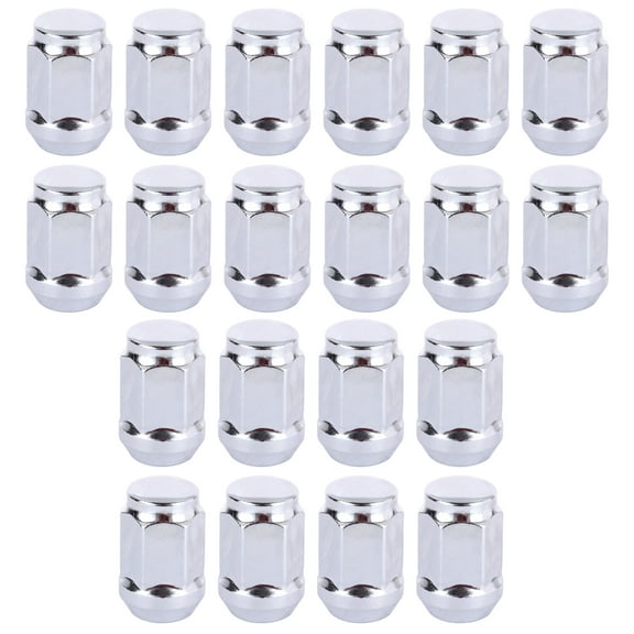 cciyu Set of 20 Silver Spline Chrome Wheel lug Nuts 12x1.5 for Ford for Lincoln for Mercury 1989-2015