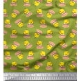 thumbnail image 1 of Soimoi Cotton Voile Fabric Cup,Plate & Chick Cartoon Print Fabric by the Yard 42 Inch Wide, 1 of 1