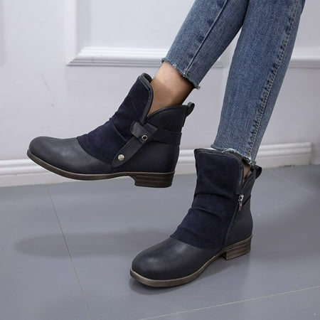 

Zipper Plus Women s Size Boots Ankle Belt Heel Fashion Buckle Boots Women s Boots