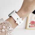 thumbnail image 2 of Compatible for Apple Watch Band 49mm 45mm 44mm 42mm, Mermaid Engraved Pattern iWatch Strap Soft Silicone Sport Wristband Replacement Band for iWatch Ultra 2/1 Series 9 8 7 6 5 4 SE 3 2 1, White, 2 of 6