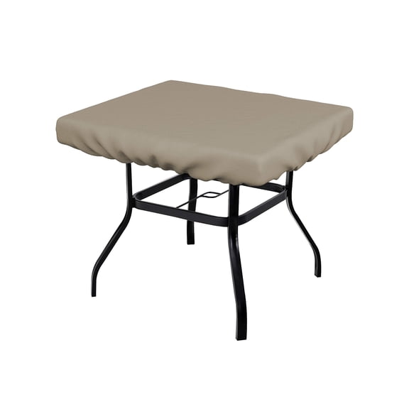 Covers & All Square Table Top Cover, 12 Oz Waterproof UV & Weather Resistant Patio Table Cover, Outdoor Table Cover for Patio Outdoor Furniture & Coffee Table (24" L x 24" W x 6" H, Beige)