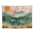 thumbnail image 5 of Chilfamy  Mountain Tapestry Forest Tree Tapestry Sunset Tapestry Nature Landscape Tapestry Wall Hanging for Room 40x30inch, 5 of 6