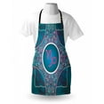 thumbnail image 3 of Zodiac Capricorn Apron Doodle Style Stars and Flowers on a Grunge Backdrop with Paint Stains, Unisex Kitchen Bib Apron with Adjustable Neck for Cooking Baking Gardening, Multicolor, by Ambesonne, 3 of 3