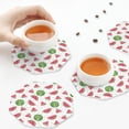 thumbnail image 7 of Pofeuu Hand Drawn Watermelon Print Leather Coasters Set of 6, Round Cups Mugs Mat Pad for Home Kitchen Heat Resistant Drink Coasters,Octagon, 7 of 7