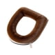 thumbnail image 2 of Cojín de franela gruesa de visón para inodoro | Suave, cálido, lavable y con cremallera | Cojín de baño reutilizable y cómodo para el inodoro | Beige, gris y café, 2 of 6