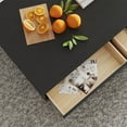 thumbnail image 3 of POVISON Modern Rectangular Coffee Table, Wood Coffee Table with Storage, 4 Solid Wood Drawers, Fully-Assembled, 51", Black, 3 of 6