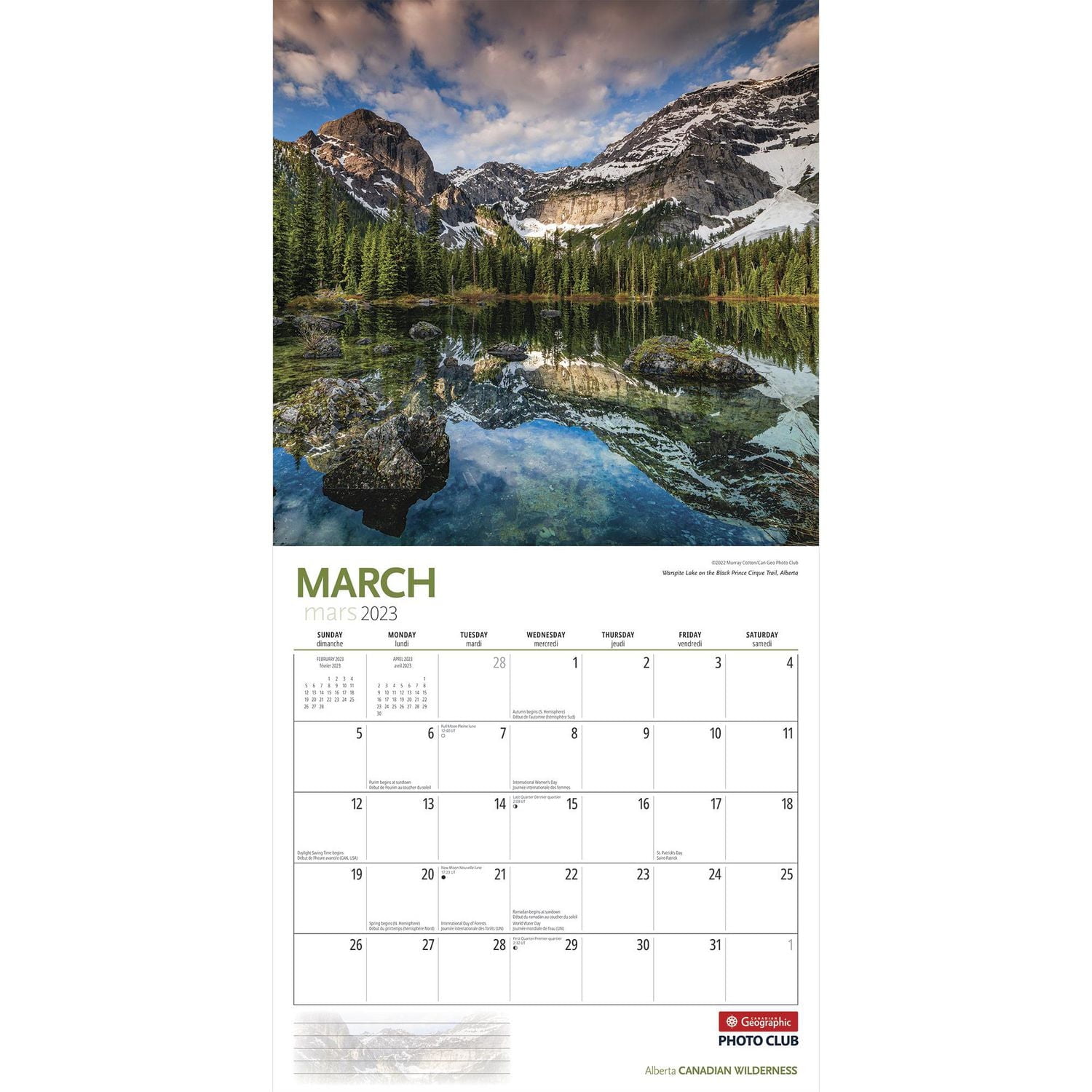 Canadian Wilderness | 2023 12x24 Inch Square Wall Calendar