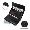 thumbnail image 3 of Montana West Wallets for Women Trifold Large Card Organizer Zipper Coin Purse, Black, 3 of 7