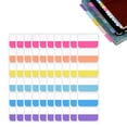 thumbnail image 4 of 5 Pack Sticky Index Tabs, LQIDESHIP Fluorescent Index Tab Stickers, Transparent Marker Tabs, Writable Page Notes for Reading Notes, Books and Classify Files(Large), 4 of 5