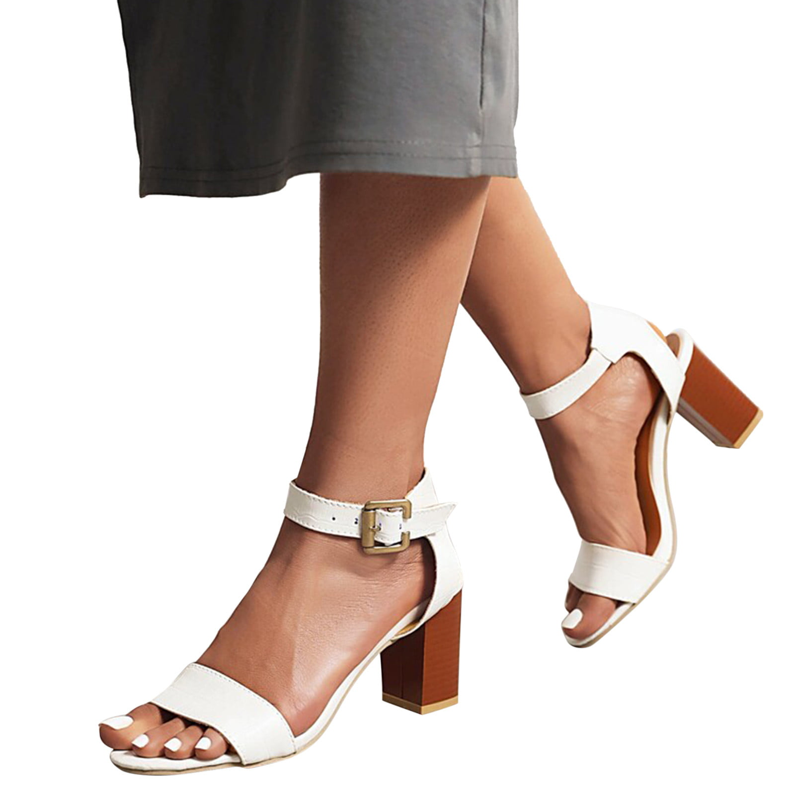 YUHAOTIN black Block Heel Sandals Wide Fit Sandals Men Women's Summer Thick  Heel High Heel Sandals for Women Uk Womens Sandals: : Fashion