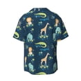 thumbnail image 2 of Fotbe Tropical Animals print Short Sleeve Button Down Shirts for Men Casual Summer Beach Wrinkle Free Shirt-Large, 2 of 7