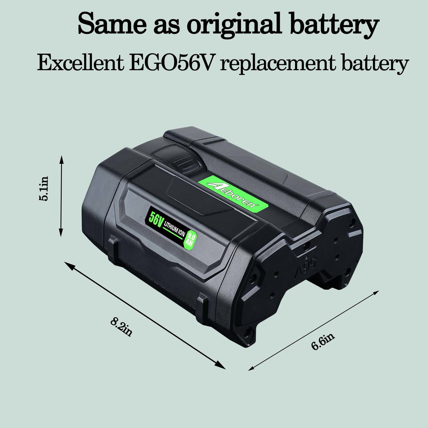 DASNITE 9.0Ah Replacement for EGO 50.4V(56V) Lithium Battery BA2800 BA4200 9000mah EGL1828, Compatible with Ego Power Tools,1PACK