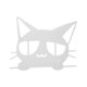 thumbnail image 1 of Calcomanía Reflectante de Parachoques Unique Bargains Cabeza de Gato entrecerrando los Ojos Cuadrada Blanca Calcomanía Reflectante para Coche Decoración Personalizada, 1 of 7