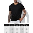 thumbnail image 5 of 2 Pack Men's Quick Dry Workout T-Shirts Short Sleeve Activewear Moisture Wikcing Gym Running Tee Shirts Breathable Tee Top, Black & Black, L, 5 of 8