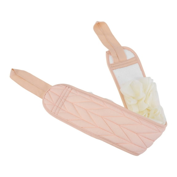 Unique Bargains 1 Pc Wheat Pattern Loofah Body Scrub Towel Exfoliating Towel Pink