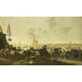 thumbnail image 2 of Hendrick de Meijer 14x10 Gold Ornate Wood Frame and Double Matted Museum Art Print Titled - The Siege and Capture of the City of Hulst from the Spaniards, November 5, 1645 (1645), 2 of 4