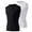 02#black/white, variant on Toptie 2 Pack Mens Sport Compression Base Layer, Athletic Sleeveless T-Shirt-02#Black/White-S