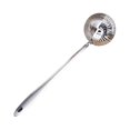 thumbnail image 2 of DOLITY Colander Spoon Strainer Scoop Long Handle Home Vegetables Hot Pot Soup Ladle Silver, 2 of 9