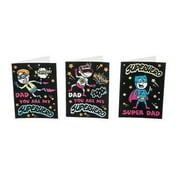 IN-13642132 Color Your Own Fuzzy Superhero Dad Cards