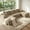 Camel, variant on ShiKeyi 134" Modular U-Shaped Cloud Sofa, 5 Seater Corduroy Sectional Couch with Deep Seats Double Chaise & Soft Boneless Design, Gray