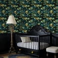 thumbnail image 4 of Boho Peel and Stick Wallpaper Mystical Woodland Fantasy Golden Butterflies Glowing Moss Wall Mural 17.7in x 9.8ft Self Adhesive Removable Wall Paper Renter Friendly Wallpaper for Nursery Bedroom, 4 of 8