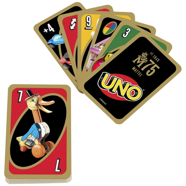 UNO Mattel 75th Anniversary Card Game for 7 Year Olds & Up