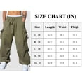 thumbnail image 5 of Pantalones cargo ZAFUL con bolsillo plano en paracaídas para hombre, color verde M, 5 of 5