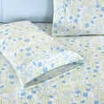 thumbnail image 5 of Ultra Soft High Quality Adult/Teen Microfiber Bed Sheet Set, Wrinkle Resistant 6-Piece Floral Bed Sheet Set, King, Laurel Blue, 5 of 5