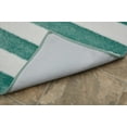thumbnail image 4 of Garland Rug Beach Stripe Washable Sea Foam/White Bathroom Rug, 21" x 34", 4 of 5