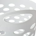 thumbnail image 5 of Mainstays Plastic Round Laundry Hamper, White, with Carrying Handles, 5 of 9