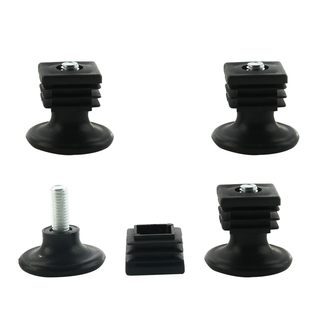 Leveling Feet 25 x 25mm Square Tube Inserts Kit Furniture Glide