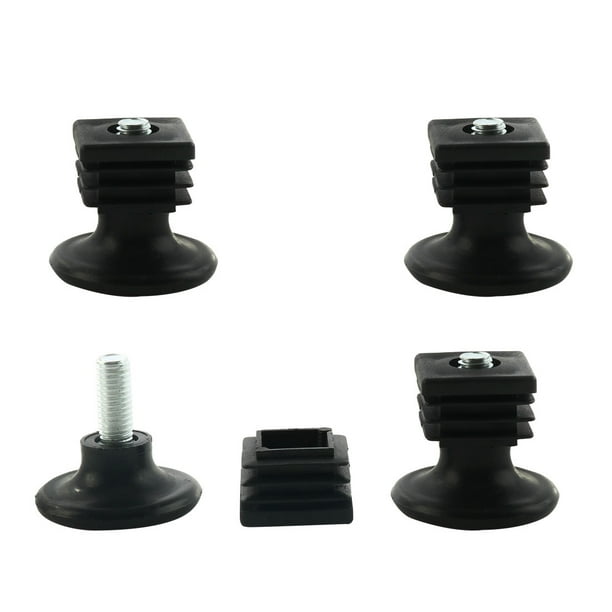 Leveling Feet 25 x 25mm Square Tube Inserts Kit Furniture Glide