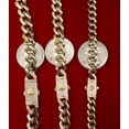 thumbnail image 4 of 14k Real Gold Miami Cuban Link Chain with Zirconia Box Lock Necklace and Bracelet , 5.2mm - 11mm Real 14K Yellow Gold, 14k Gold Chain (Width:9.2mm; Necklace length:7.5;), 4 of 10