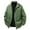 c03Green, variant on USNSM Mens Plus Size Jacket Casual Lightweight Windbreaker Coat Solid Color Long Sleeved Lapel Zipper Pocket Outdoor Work Jacket Black XXL