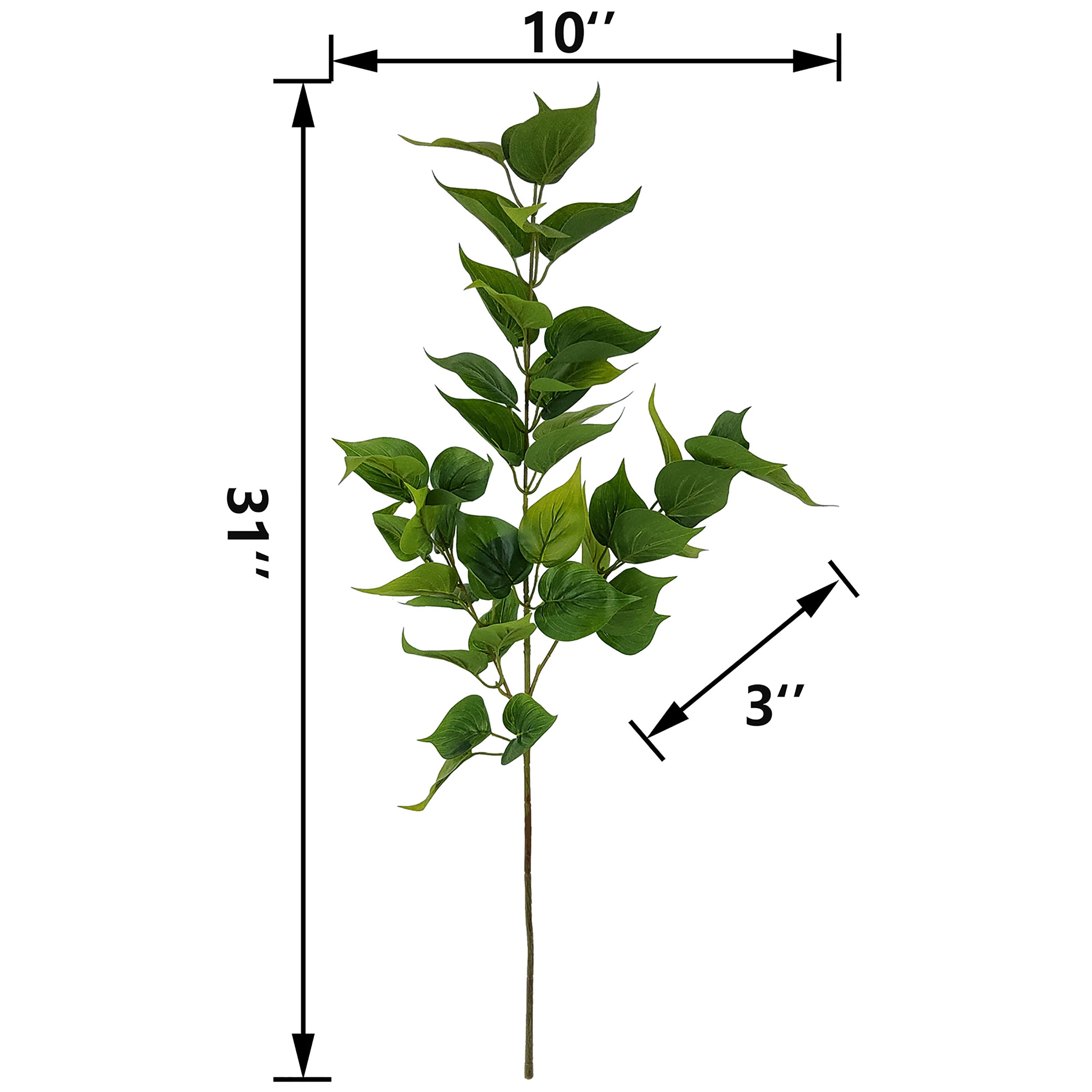 Mainstays 31 in Indoor Artificial Pothos Stem, Green Color.