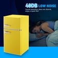 thumbnail image 5 of TACOOL Small Refrigerator with Freezer Retro Mini Fridge with Removable Shelves LED Light for Apartment 3.4Cu.Ft Yellow, 5 of 9