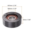 thumbnail image 2 of Unique Bargains Roulement à Rouleau à Poulie en PU 20x70x25 mm, Roue de Guidage Revêtue de Polyuréthane pour Usage Industriel, Noir, 2 of 5