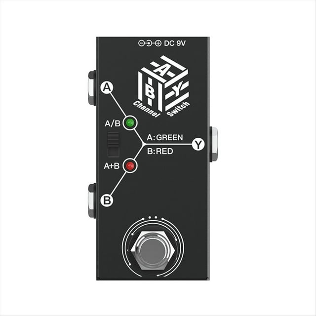 Instrumento de Pedal de Guitarra EléCtrica de Canal Selector de LíNea ABY Universal Efector de Guitarra SeleccióN de LíNea de Doble Canal ABY