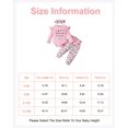 thumbnail image 2 of 12 Months Baby Girls Clothes 18 Months Girls 3PCS Fall Winter Clothing Set Letter Print Toddler Girls Long Sleeve Top Pants Headband Set Pink, 2 of 8