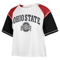 thumbnail image 2 of Women's '47 White Ohio State Buckeyes Serenity Gia Cropped T-Shirt, 2 of 3