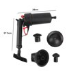 thumbnail image 3 of Herramientas Air Power Drain Blaster Desatascador de baño, mango grande, removedor de obstrucciones para fregaderos de cocina domésticos (negro), 3 of 7
