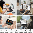 thumbnail image 2 of edaiser Swivel Keyboard Case Compatible with Apple iPad Air 11-inch M4 M2 M3 & Air 5th 4th Gen & Pro 11 inch (4th-1st Generation); 360 Rotatable Cover, Pencil Holder Trackpad Backlit Black, 2 of 6