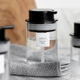 thumbnail image 5 of Dispensador de jabón líquido para platos de vidrio, botellas de 10 oz transparentes para líquidos de mano con bomba de plástico a prueba de óxido, dispensador de loción redondo rellenable para, 5 of 5