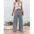 thumbnail image 3 of Women's High Waisted Wide Leg Dress Pants,Solid Business Casual Work Trousers with Pockets, 3 of 10