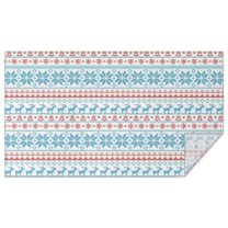 Blue and Red Christmas Pattern Rectangle Tablecloth 60"x102",Waterproof Polyester Rectangle Table Cloth, Wipeable Spillproof Polyester Tablecloth for Dining, Camping, Indoor and Outdoor