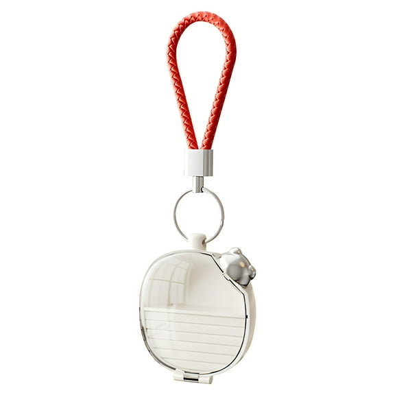 Storage Box I Portable Necklace Earnail Ring Jewelry Box Premium Jewelry Earring Storage Box(One Size,White)