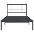 thumbnail image 5 of vidaXL Metal Bed Frame without Mattress with Headboard Black 39.4"x78.7", 5 of 9
