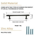 thumbnail image 3 of Goo-Ki 5"(128mm) Hole Center Matte Black Kitchen Cabinet Handles, Closet Classic Zinc Alloy Cabinet Pulls Dresser Handles for Bedroom,Drawer,Cupboard & Wardrobe, 6 Pack, 3 of 10