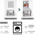 thumbnail image 4 of muroi Farmhouse Christmas Dining Room Chair Covers Set of 6, Stretch Kitchen Chair Cover Protector, Xmas Tree Truck Snowflake Snowman Chair Slipcovers RemovableSeat Cover for Party Banquet, 4 of 7