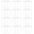 thumbnail image 1 of Square Jewelry Display Container Plastic Candy Boxes Gifts 3.34x3.34x3.34in 12Pcs, 1 of 2